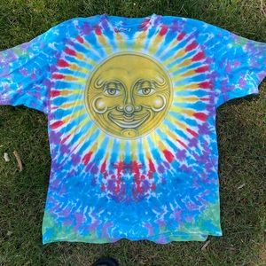 Vintage dyed sun T-shirt single stitch.